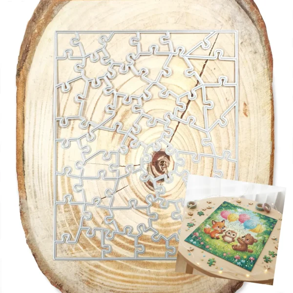 Troquel rompecabezas irregular XXL de 200x255 mm para scrapbooking y manualidades