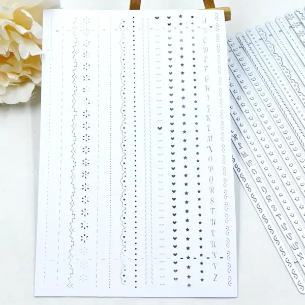 troquel suaje set de 15 cenefas decoradas XL ejemplo