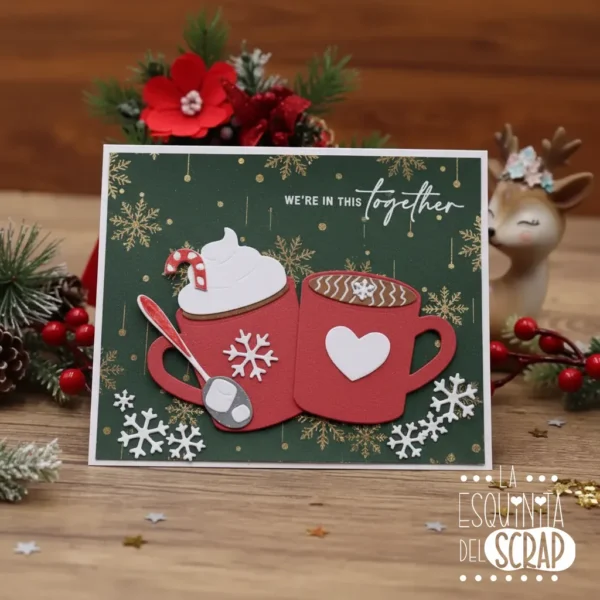 troquel suaje set de 2 tazas de té o café ejemplo copia