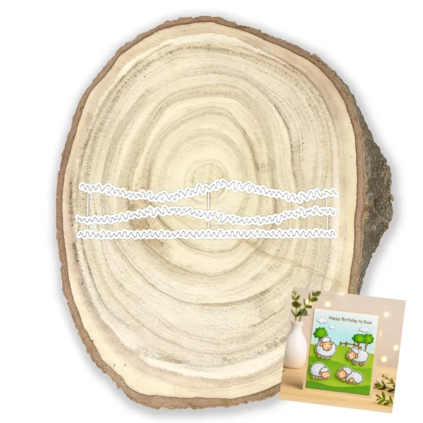 Troquel set de bordes o cenefas onduladas 147x15 mm para scrapbooking y tarjetería