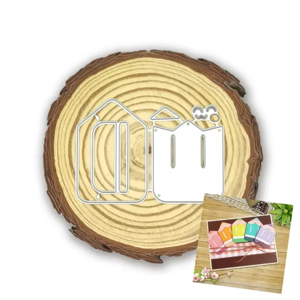 Troquel suaje cajita lápiz 3D 35x50 mm para regalos y proyectos creativos de scrapbooking