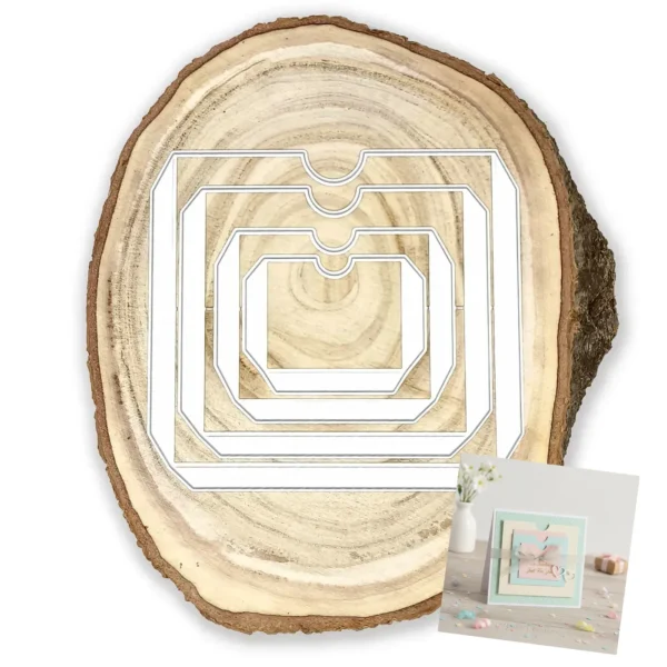 Troquel set de bolsillos para tarjetas y álbumes de 130x120 mm ideal para scrapbook y organización creativa