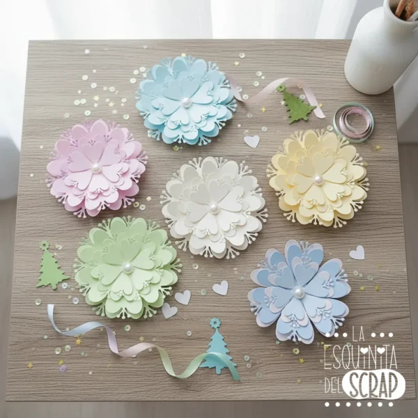 troquel suaje set para flor 3D grande ejemplo