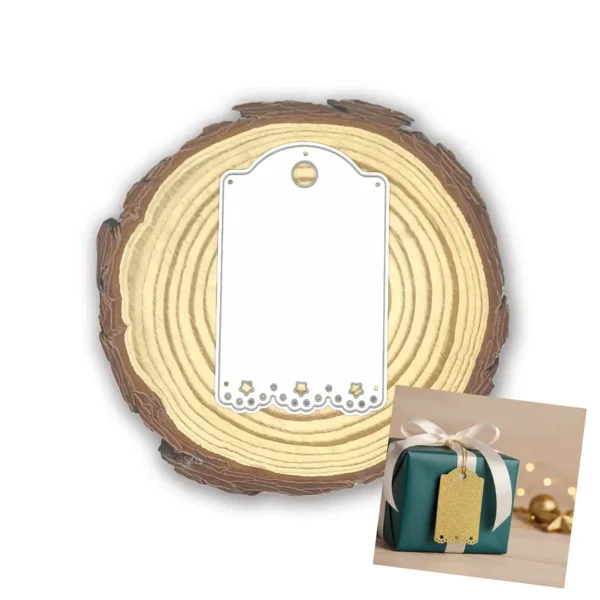 Troquel suaje tag rectangular 45x70 mm para etiquetas de regalo y proyectos de scrapbooking