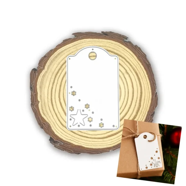 Troquel suaje tag rectangular 45x70 mm para etiquetas de regalo y proyectos de scrapbooking