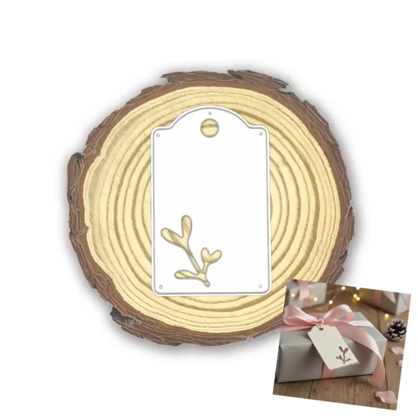 Troquel suaje tag rectangular 45x70 mm para etiquetas de regalo y proyectos de scrapbooking