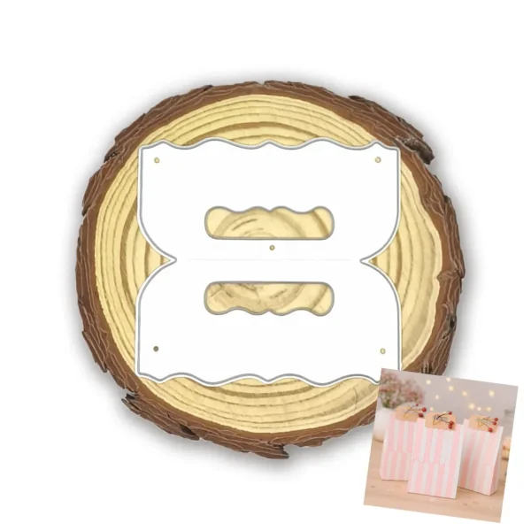 troquel suaje topper con asa para bolsa con borde de ondas copia