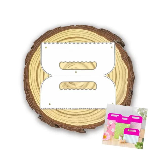 troquel suaje topper con asa para bolsa con borde ondulado copia copia