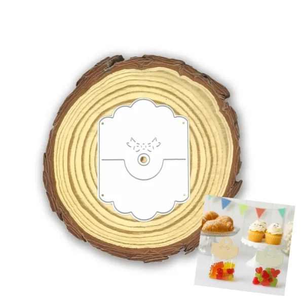 Troquel suaje topper pequeño con lazo calado 48x43 mm para decoración de dulces y proyectos de scrapbooking