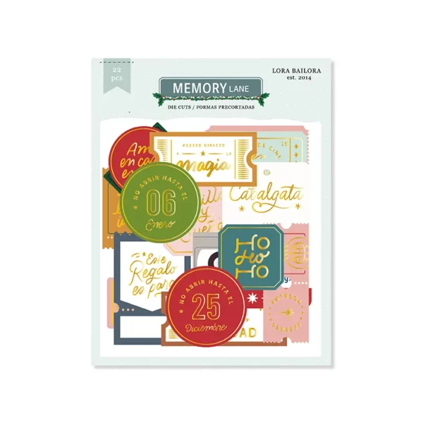ELB0235 Die cuts lettering MEMORY LANE
