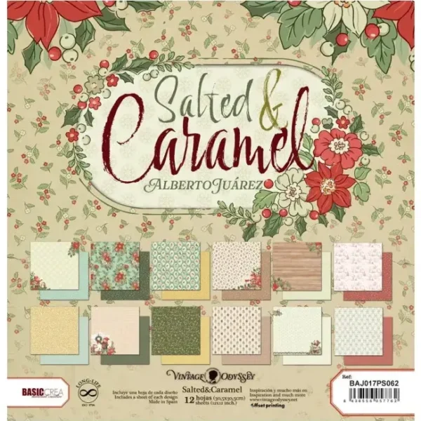 set de papeles de 12x12 Salted Caramel Alberto Juárez 1