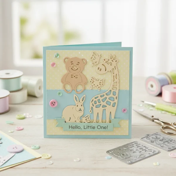 troquel suaje animales jirafa oso de peluche conejo mariposas ejemplo