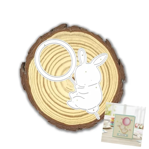 troquel suaje conejo con globo web