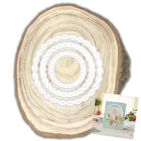 troquel suaje nido de círculos de cuerda web