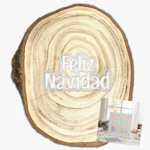troquel suaje texto feliz navidad con doble capa web