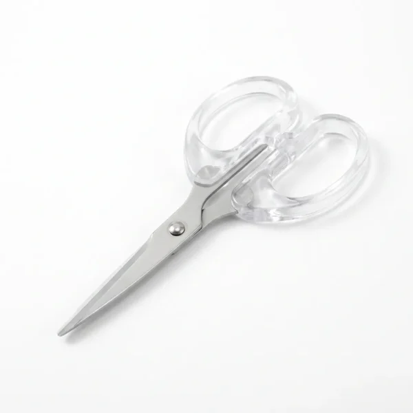 tijera con mango transparente mediana