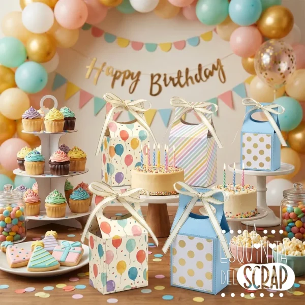 troquel suaje caja 3D para atar con cordel ejemplo