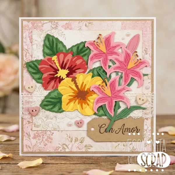 troquel suaje flor de lirio ejemplo 2