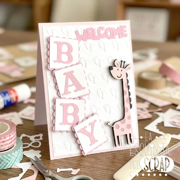 troquel suaje jirafa baby infantil ejemplo