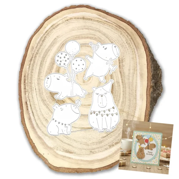 troquel suaje set de capibaras de cumpleaños Suzzy web