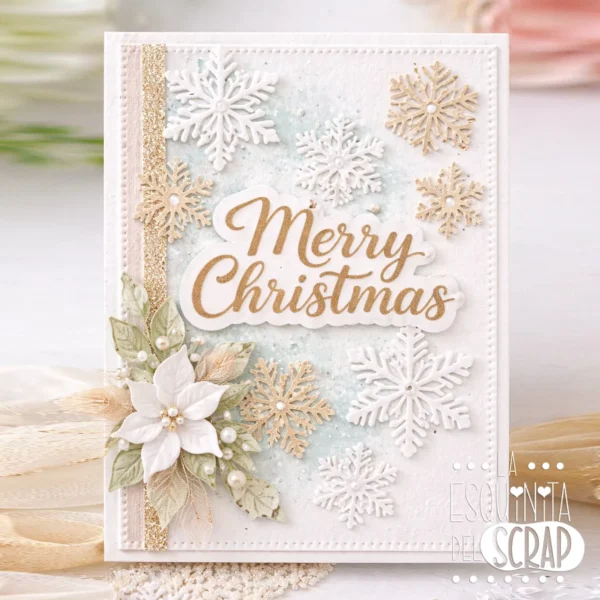 troquel suaje set de copos de nieve ejemplo